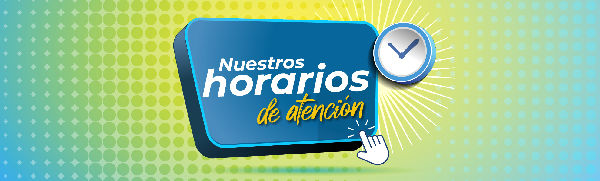 En texto: Nuestros horarios de atención.